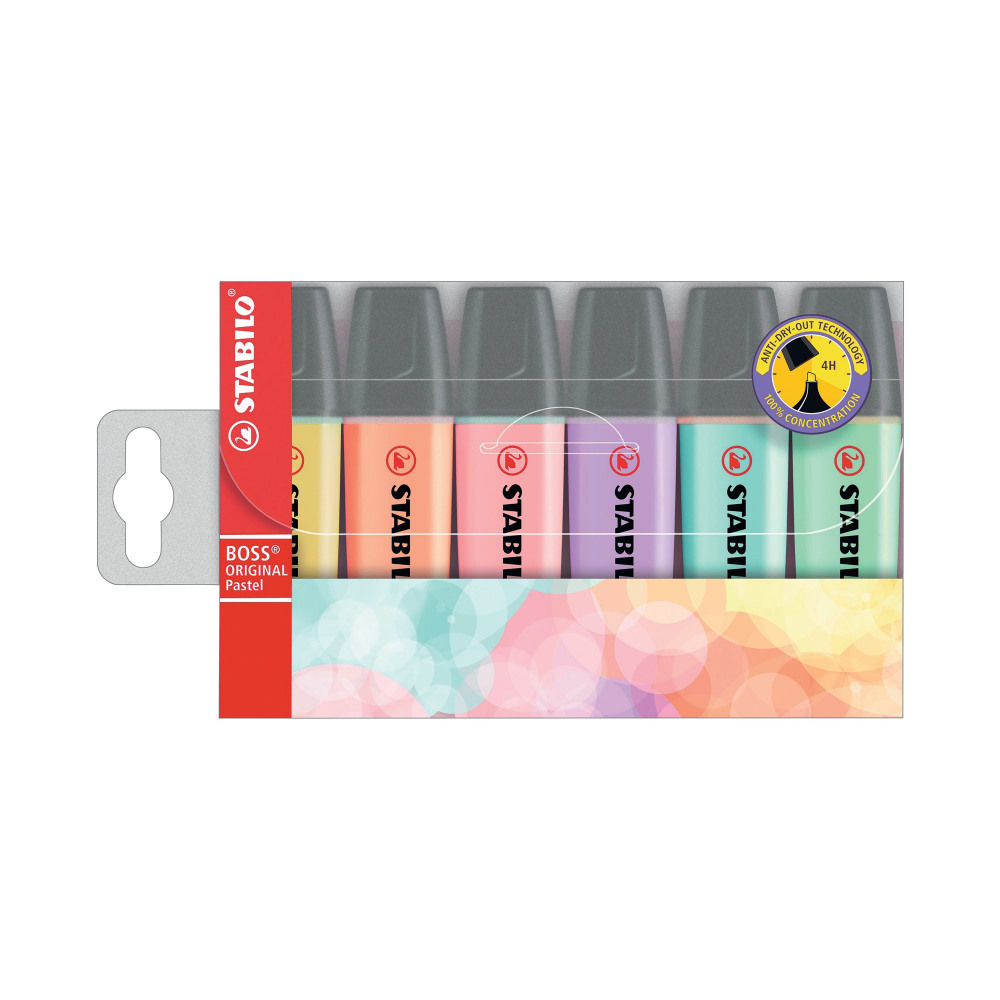 STABILO BOSS ORIGINAL HLER PSTL PK6