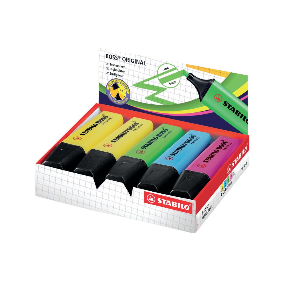 STABILO BOSS ORIGINAL HLER AST PK10