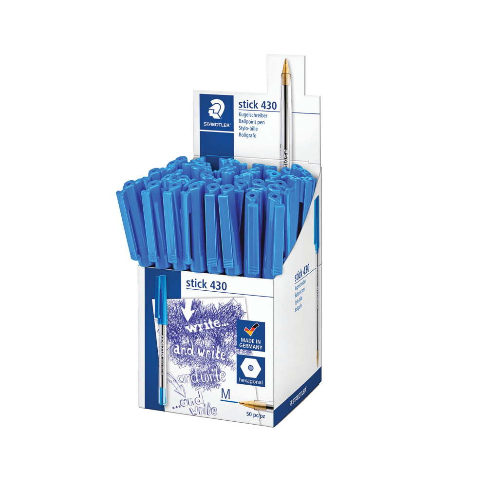 STICK 430 BALLPOINT PEN CDU BLU PK50