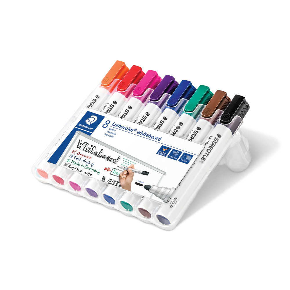 STAEDTLER LUMO 351 DRYWIPE AST PK8