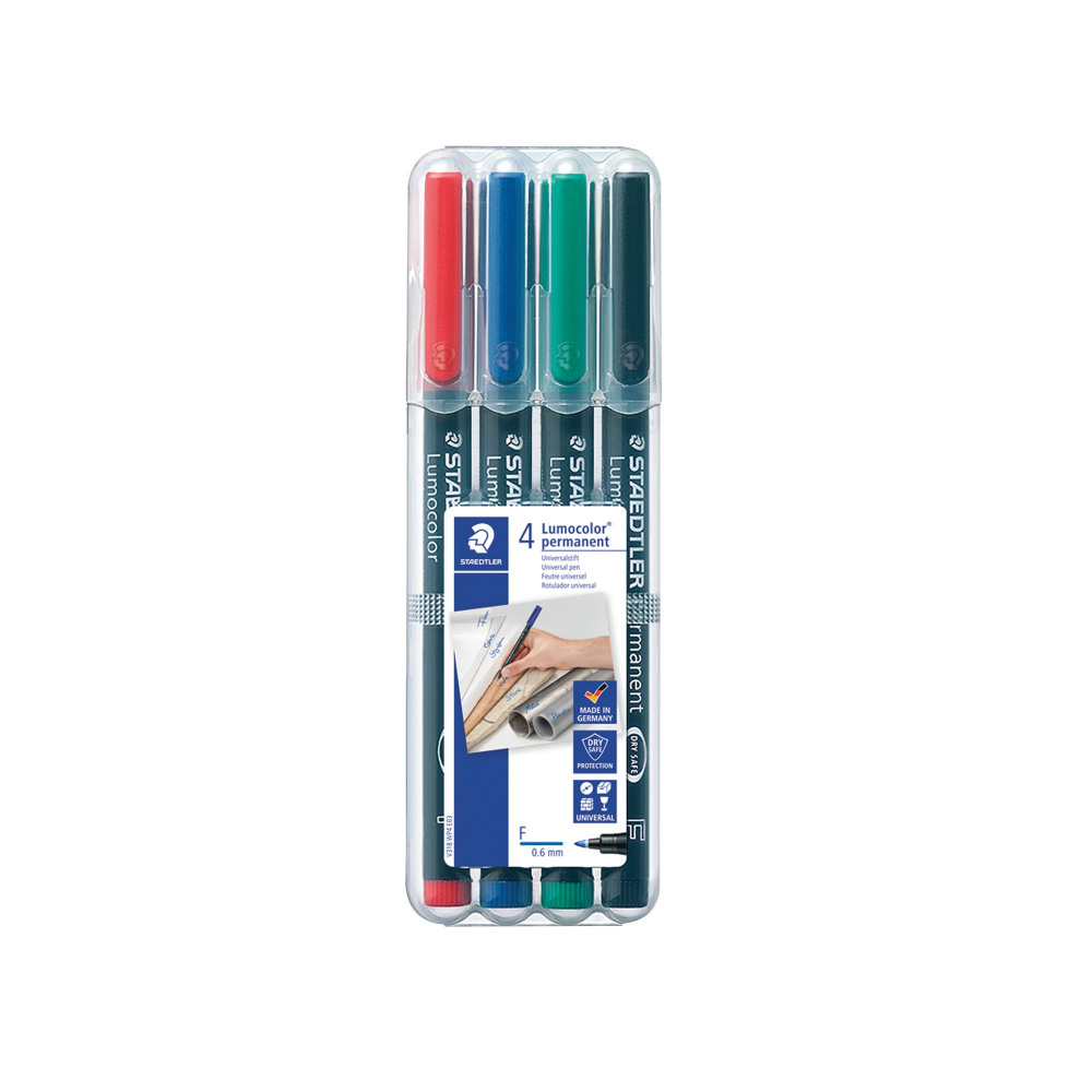 STAEDTLER LUMOCOL OHP PENS AST PK4