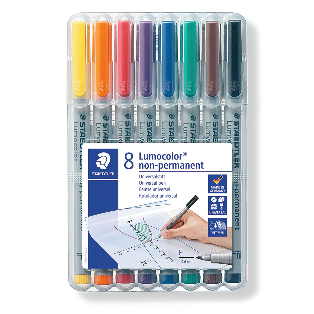 STAEDTLER LUMOCOLOR FINE ASST PK8