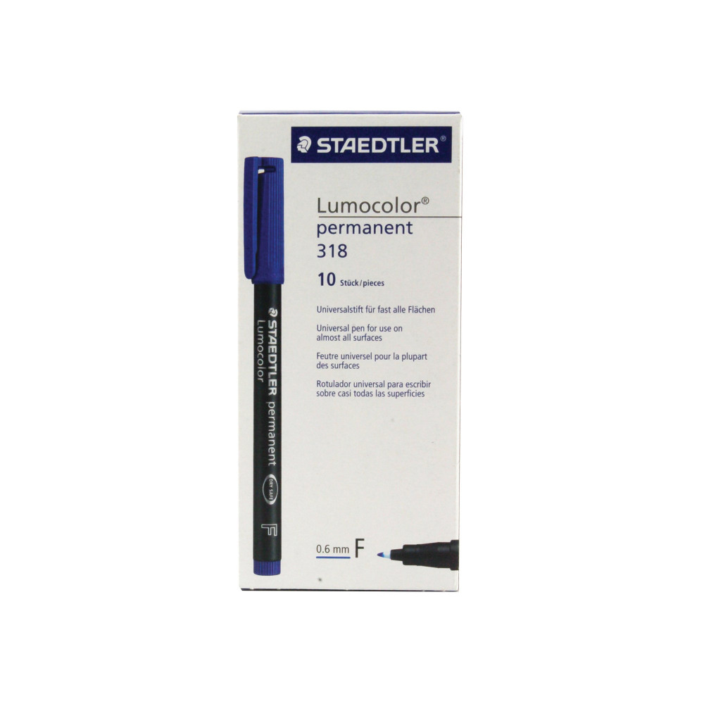STAEDTLER LUMOCOLR OHP PENS BLU PK10