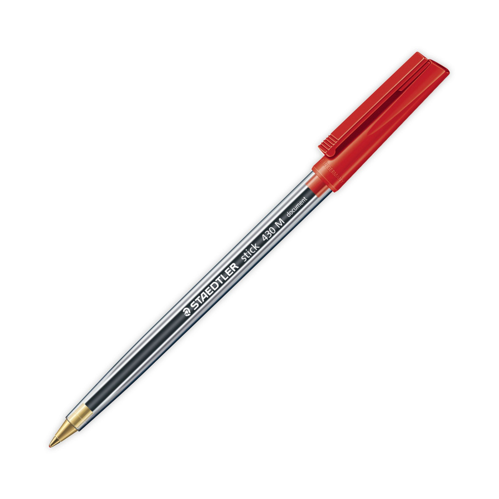 STAEDTLER 430 MEDIUM PEN RED PK10