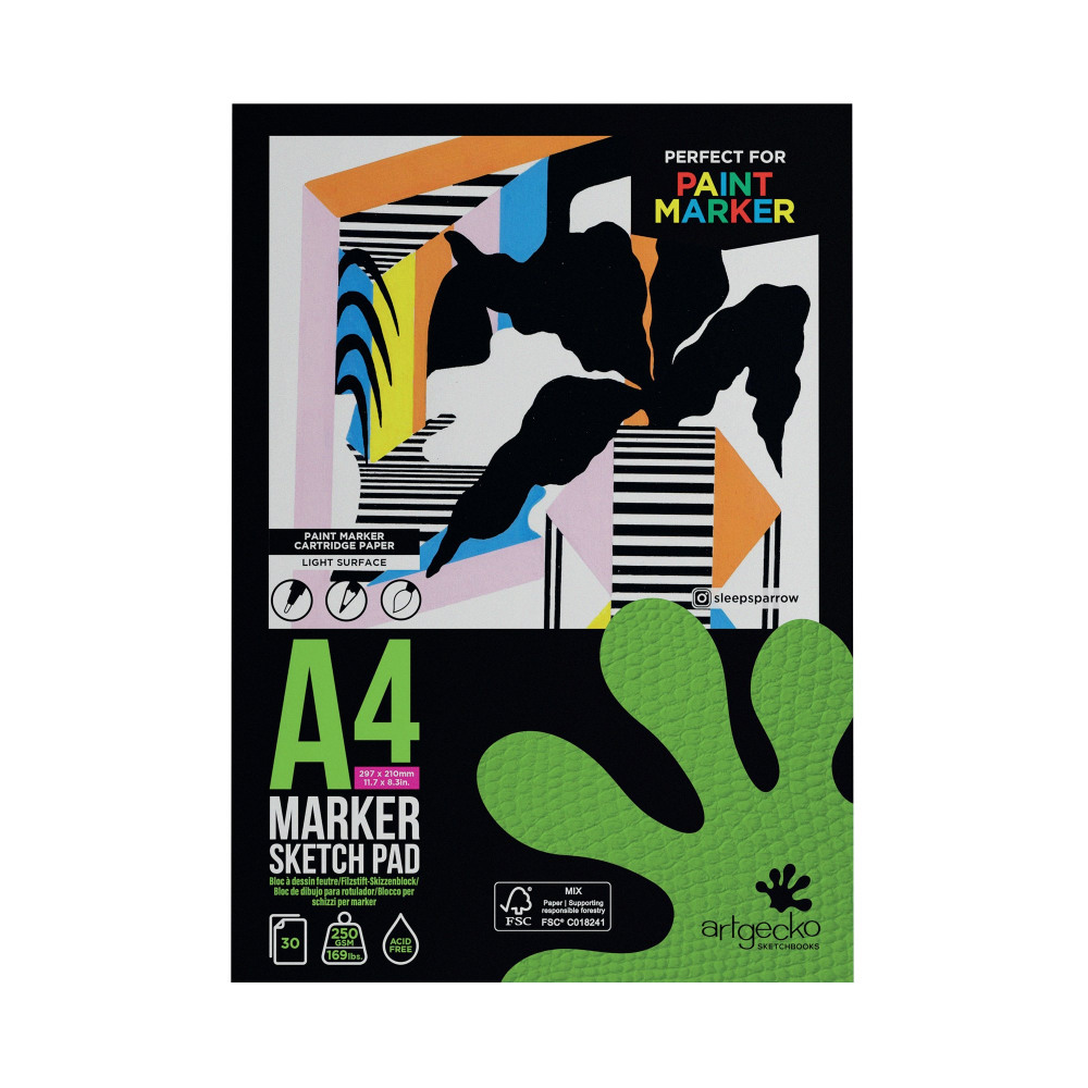 ARTGECKO PAINT PAD A4 250GSM 30SHTS