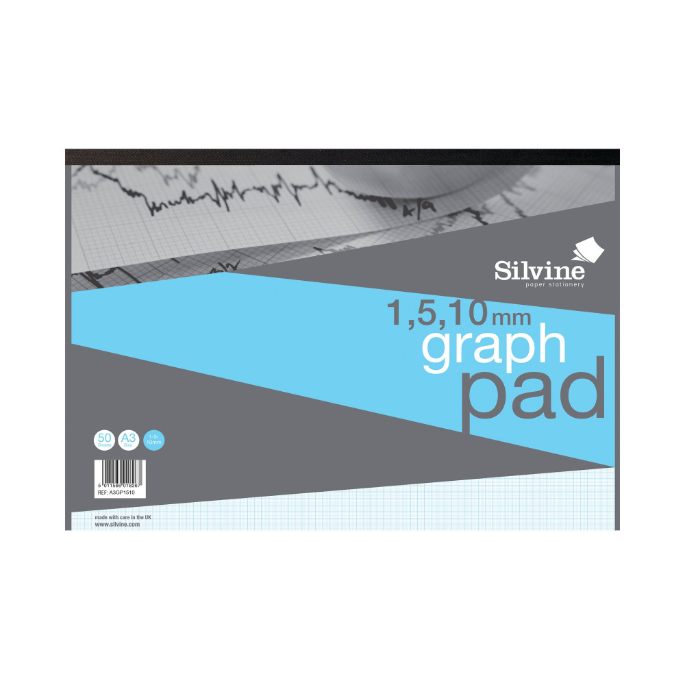 SILVINE GRAPH PAD 1/5/10 50SHTS A3