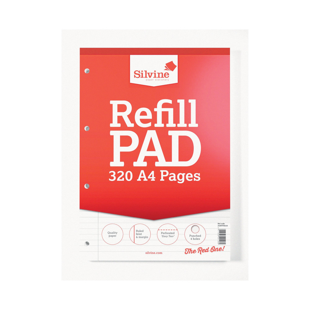 SILVINE REFILL PAD 320P R/M A4 PK3