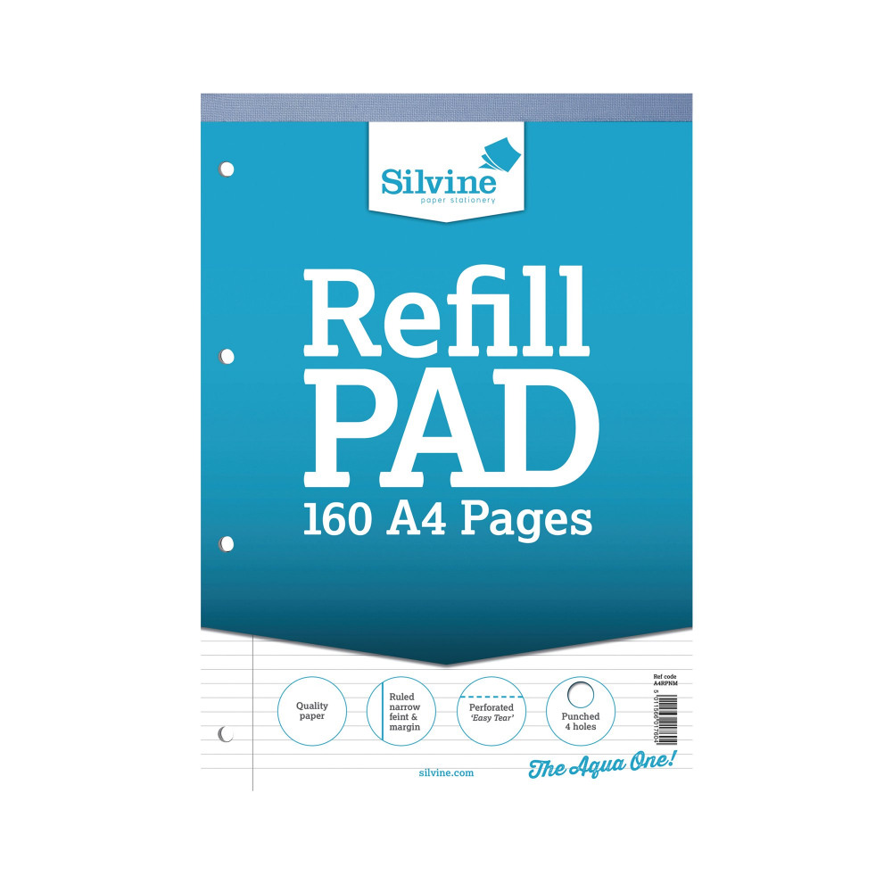 SILVINE NARROW RLD REFILL PAD A4 PK6