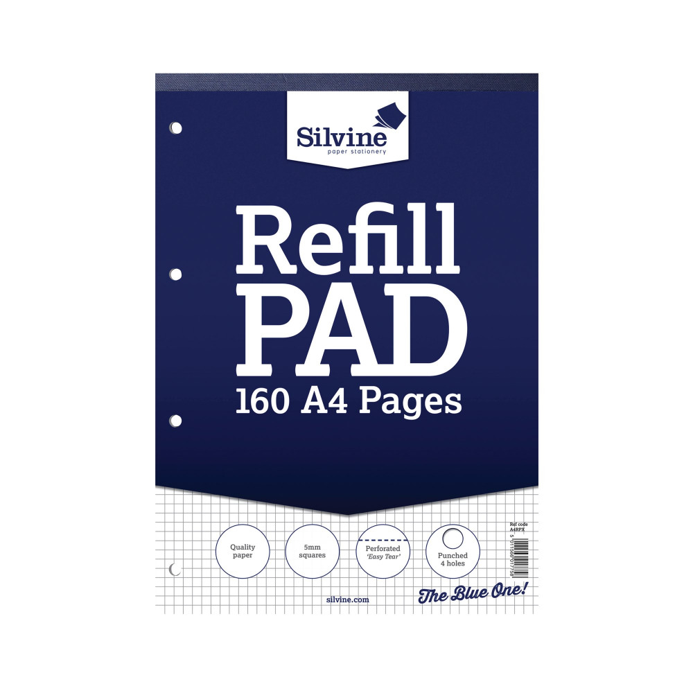 SILVINE SQUARE 5MM REFILL PAD A4 PK6