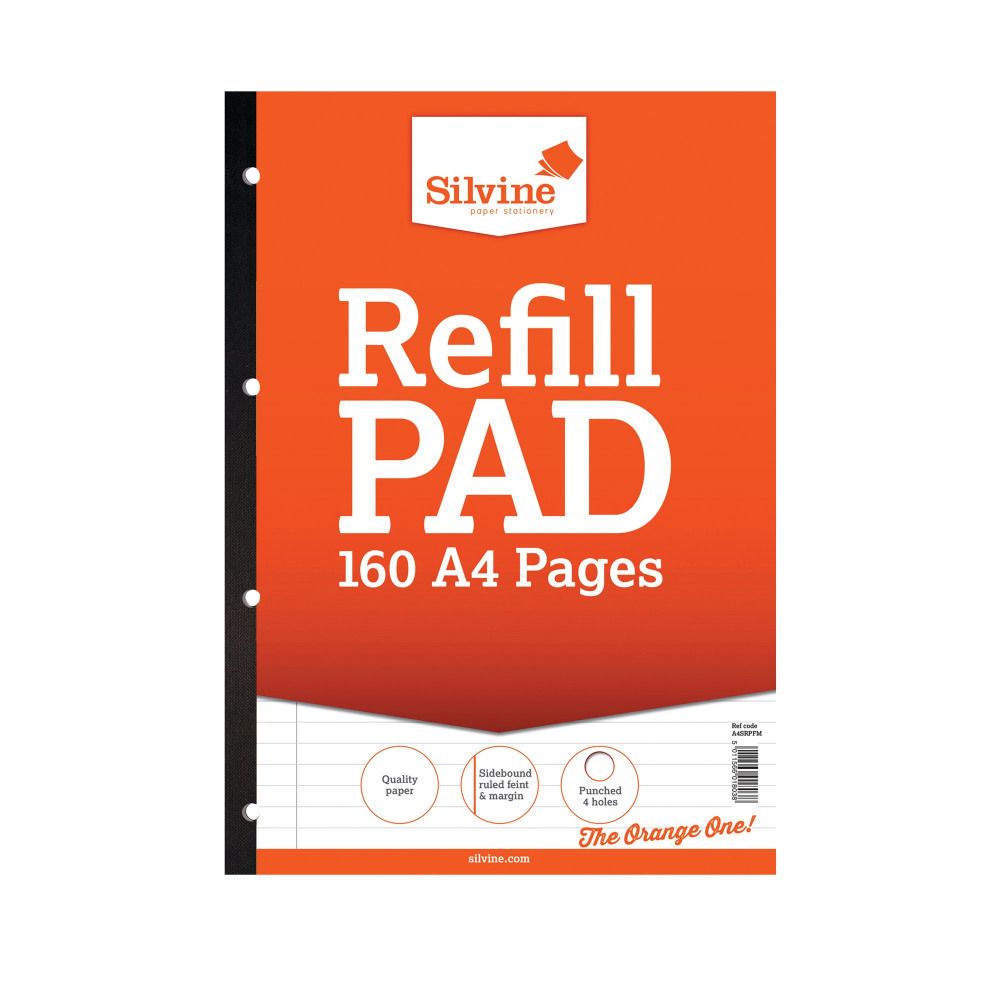 SILVINE PUNCHED REFILL PAD SB A4 PK6
