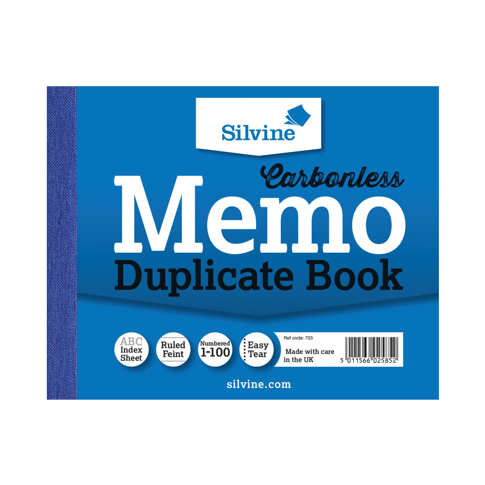 SILVINE DUPLICATE BOOK 4.1X5 INCHES