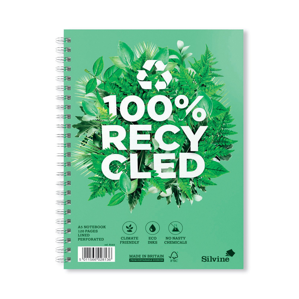 SILVINE PREM RECYCLD A5 TWINWIRE NBK