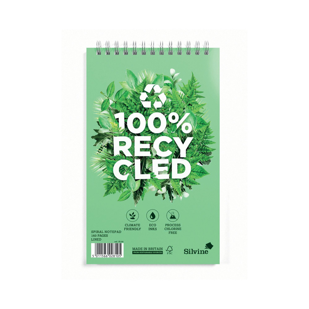 SILVINE WIREBND NTBOOK 125X203MM PK3