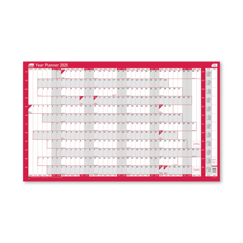 SASCO OVERSIZED YEAR PLANNER 2025
