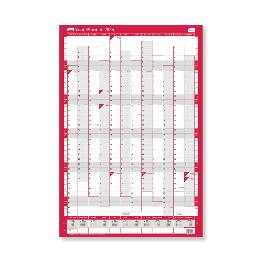 SASCO COMPACT YEAR PLANNER PTRT 2025