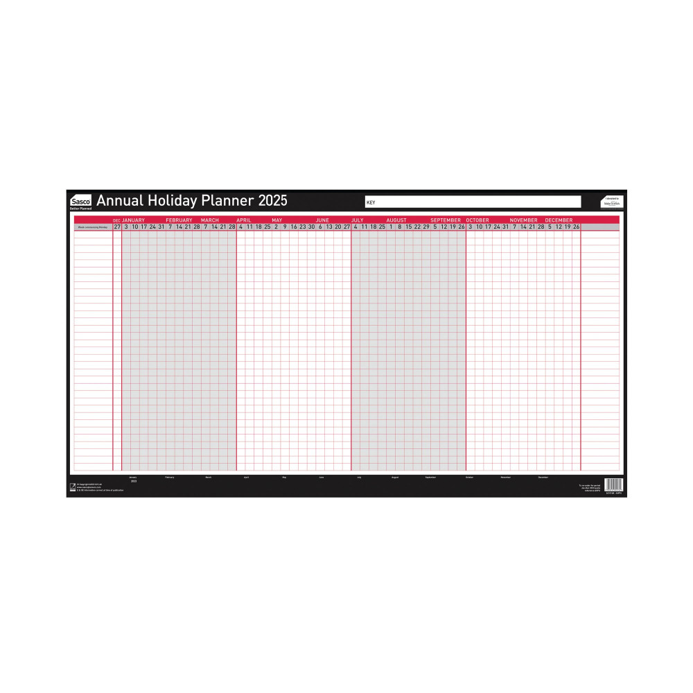 SASCO ANNUAL HOLIDAY PLANNER 2025
