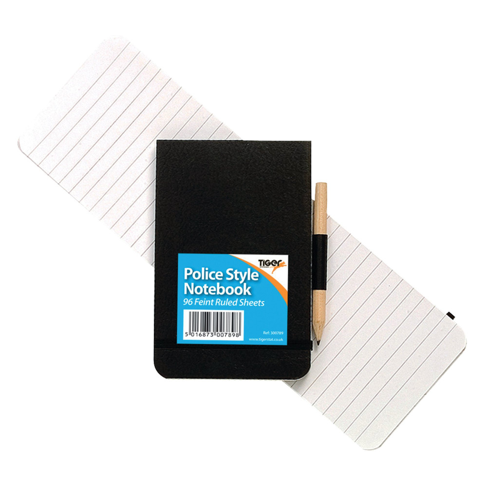 TIGER POLICE NOTEBOOK W PENCIL 12PK