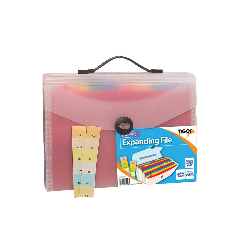 TIGER A4 EXPANDING FILE 6PK