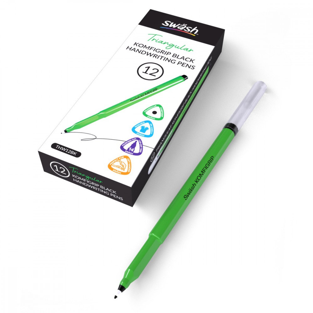 SWASH HANDWRITING PENS BLACK 12