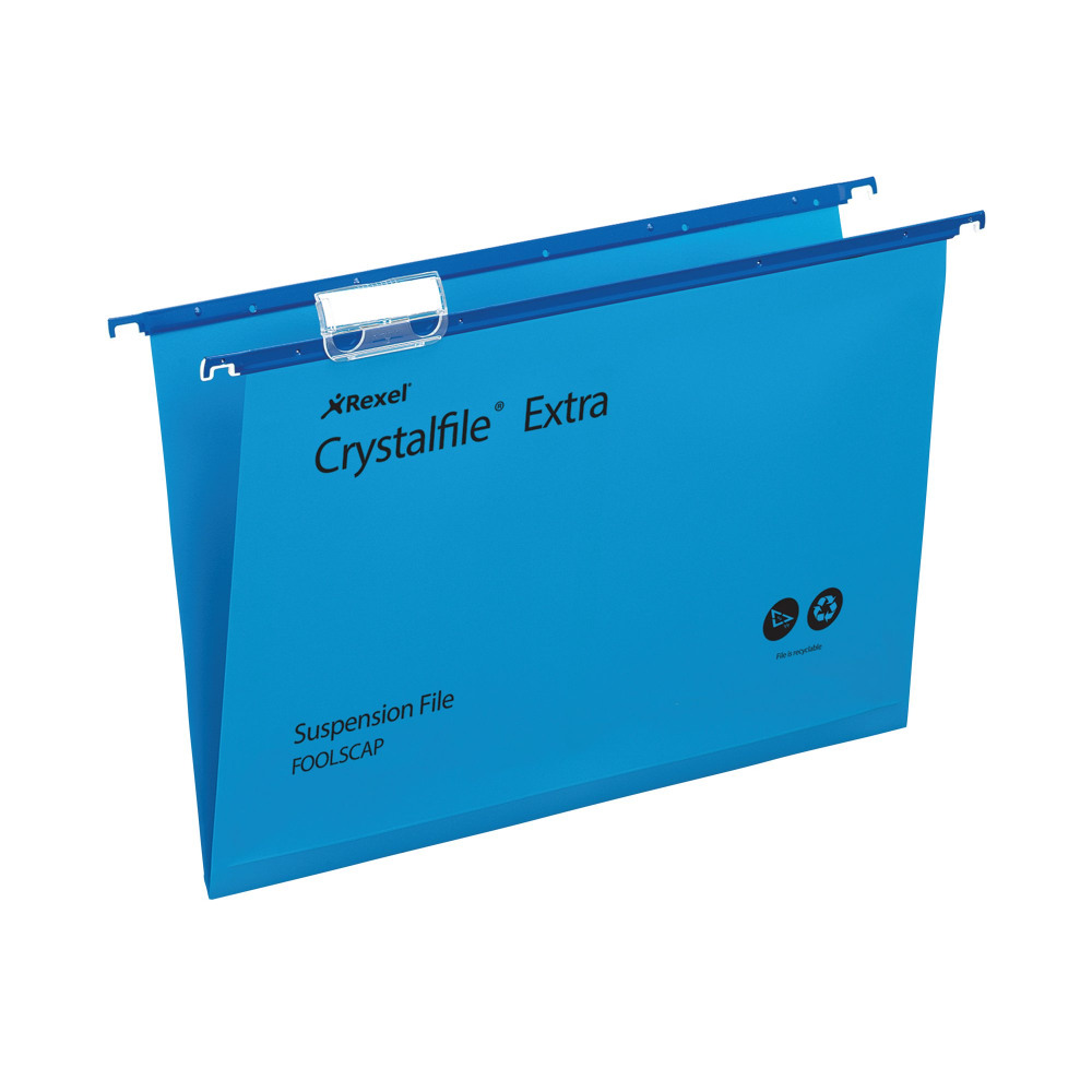 REXEL CRYSTALFILE SUSN FILE BLU PK25