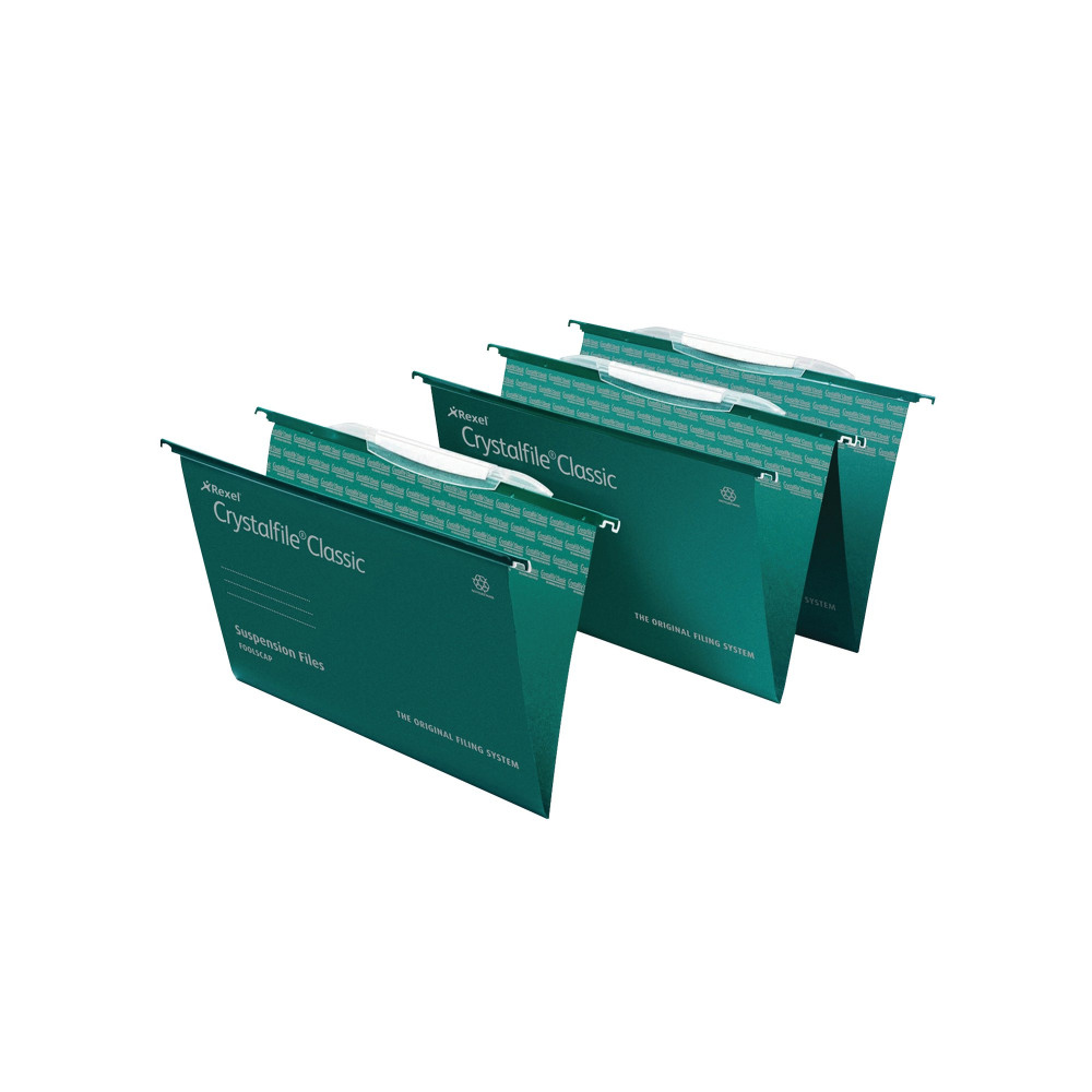 REXEL CRYSTALFILE SUSN FILE GRN PK50