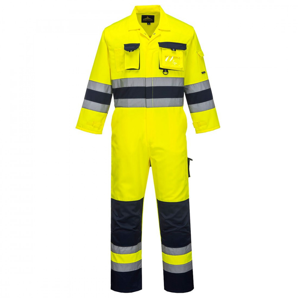NANTES HI-VIS WKCOVERALL YW/NVY L