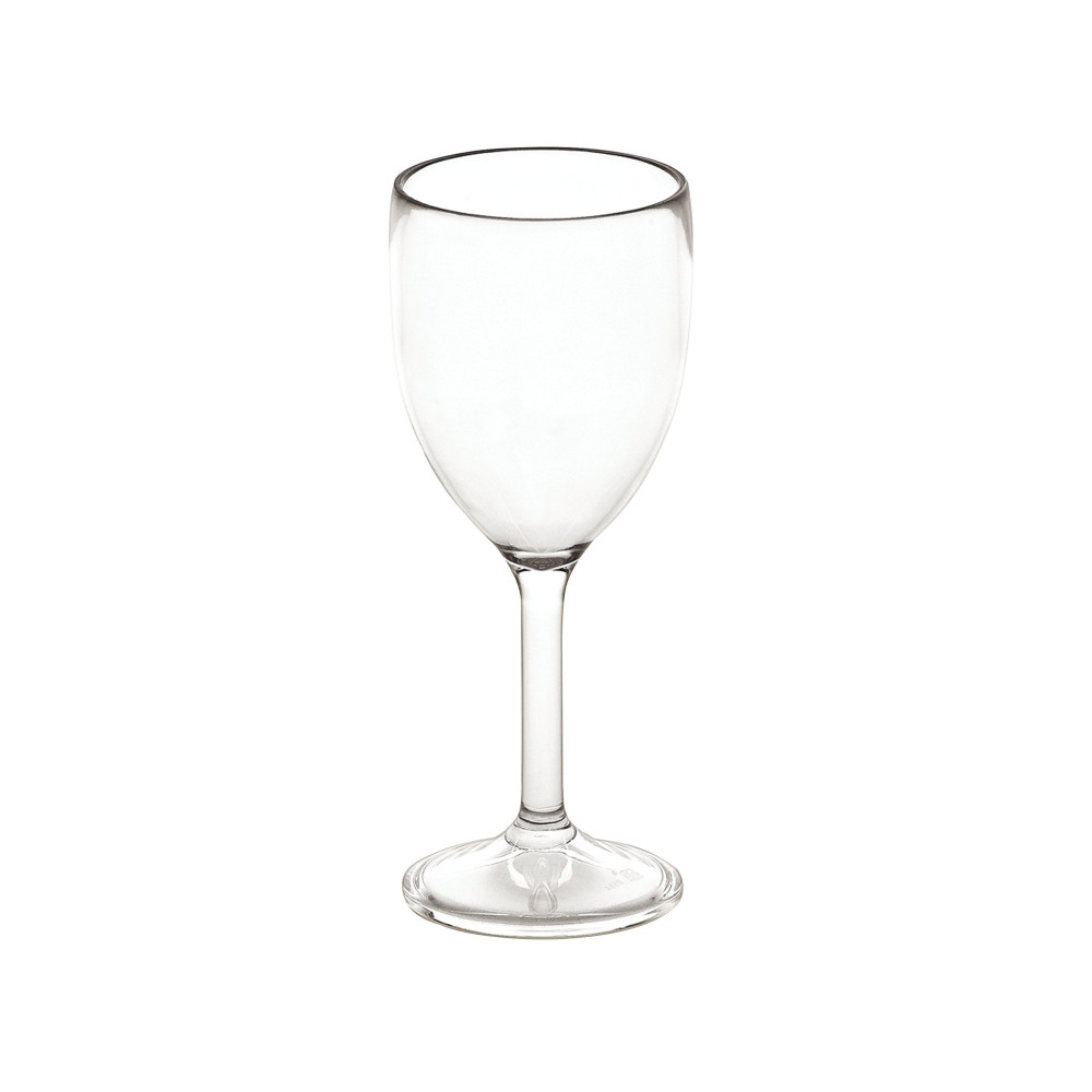 WINE GLASS 265ML POLYCARB CLEAR PK6