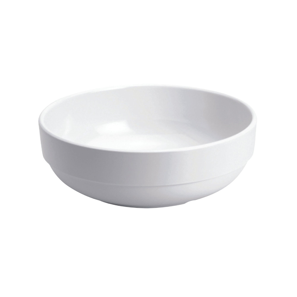 GLAZED BOWL 7.5 IN 19CM MEL WHT PK6
