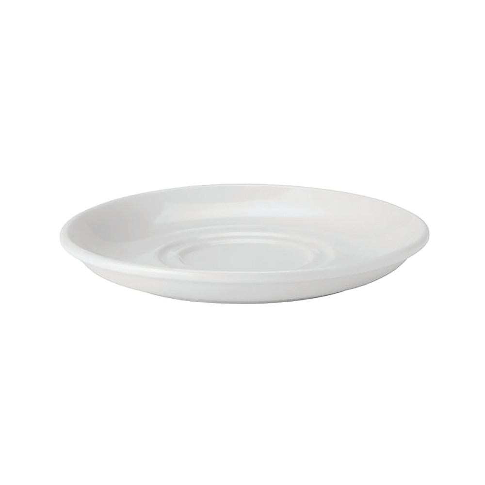 PURE WHITE DBL WELL SAUCER 15CM PK6