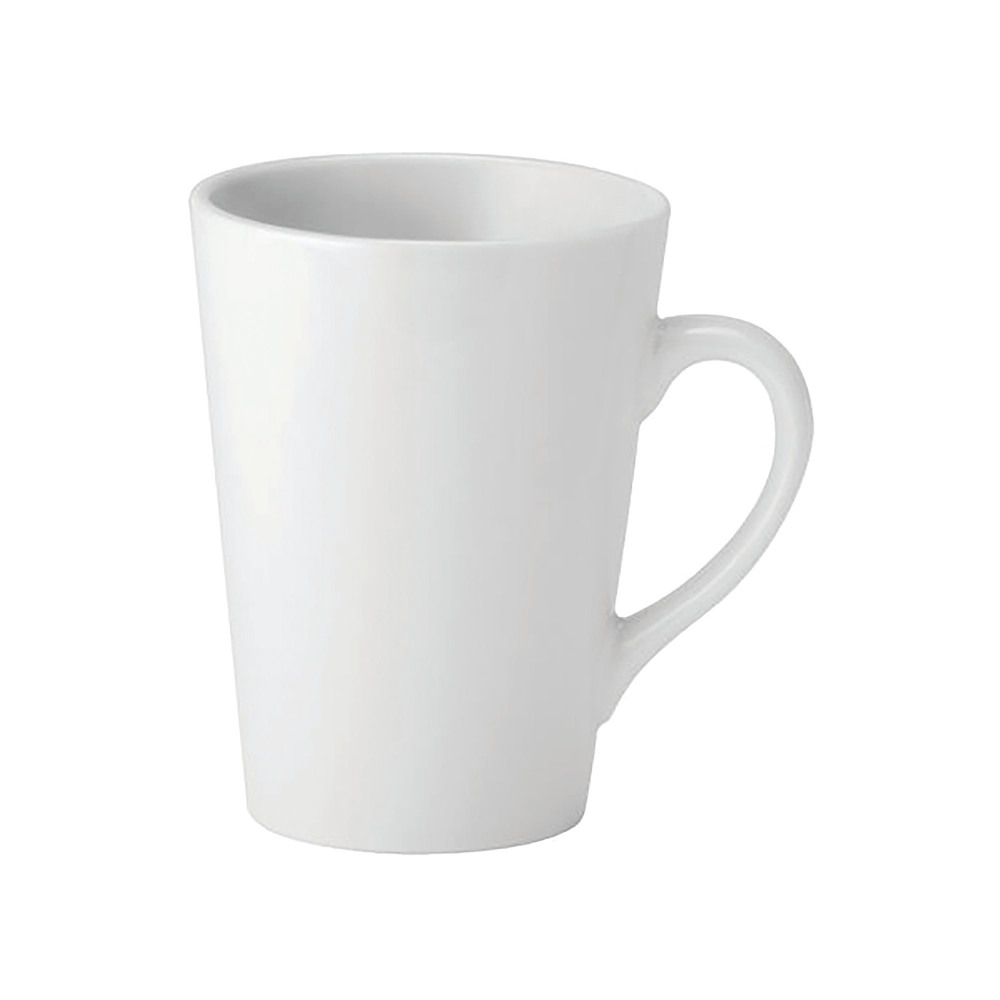 PURE WHITE LATTE MUG 12OZ PK6