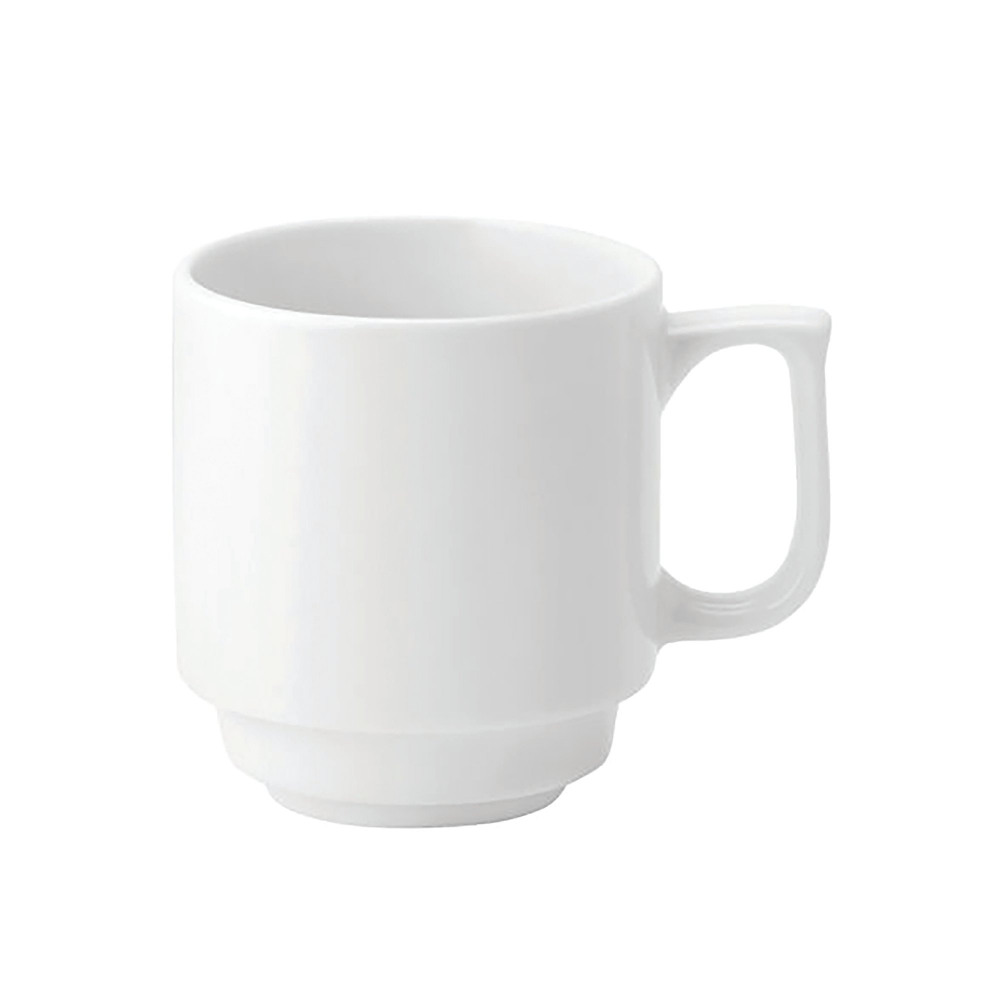 PURE WHITE STACKING MUG 10OZ PK6