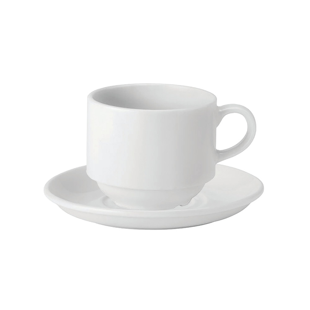 PURE WHITE CUP X6 + SAUCER X6 PK2