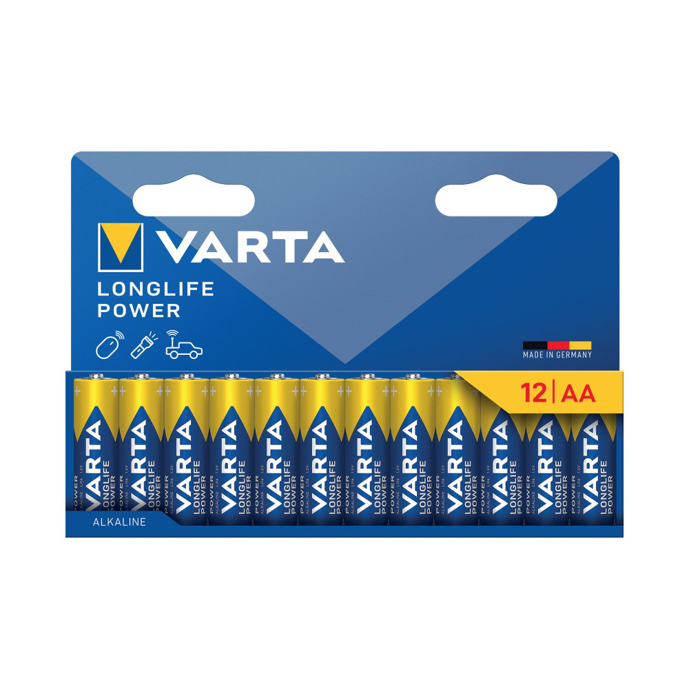 VARTA LONGLIFE POWER AA BATTERY PK12