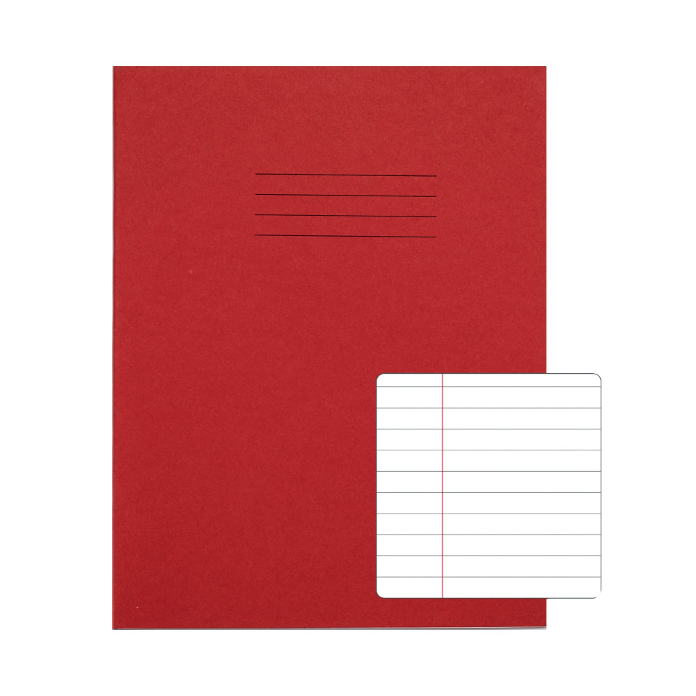RHINO 9X7 EX BOOK 8MM R/M RED PK100