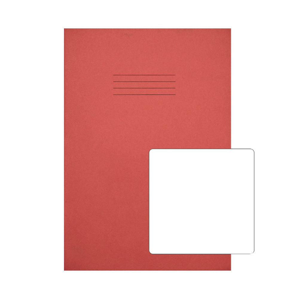 EXERCISE BOOK A4+ PLAIN RED PK50