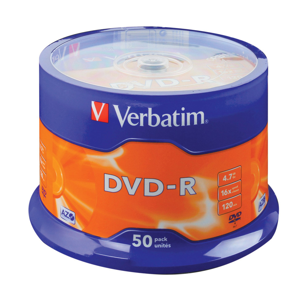VERBATIM DVD-R 16X PK50 43548