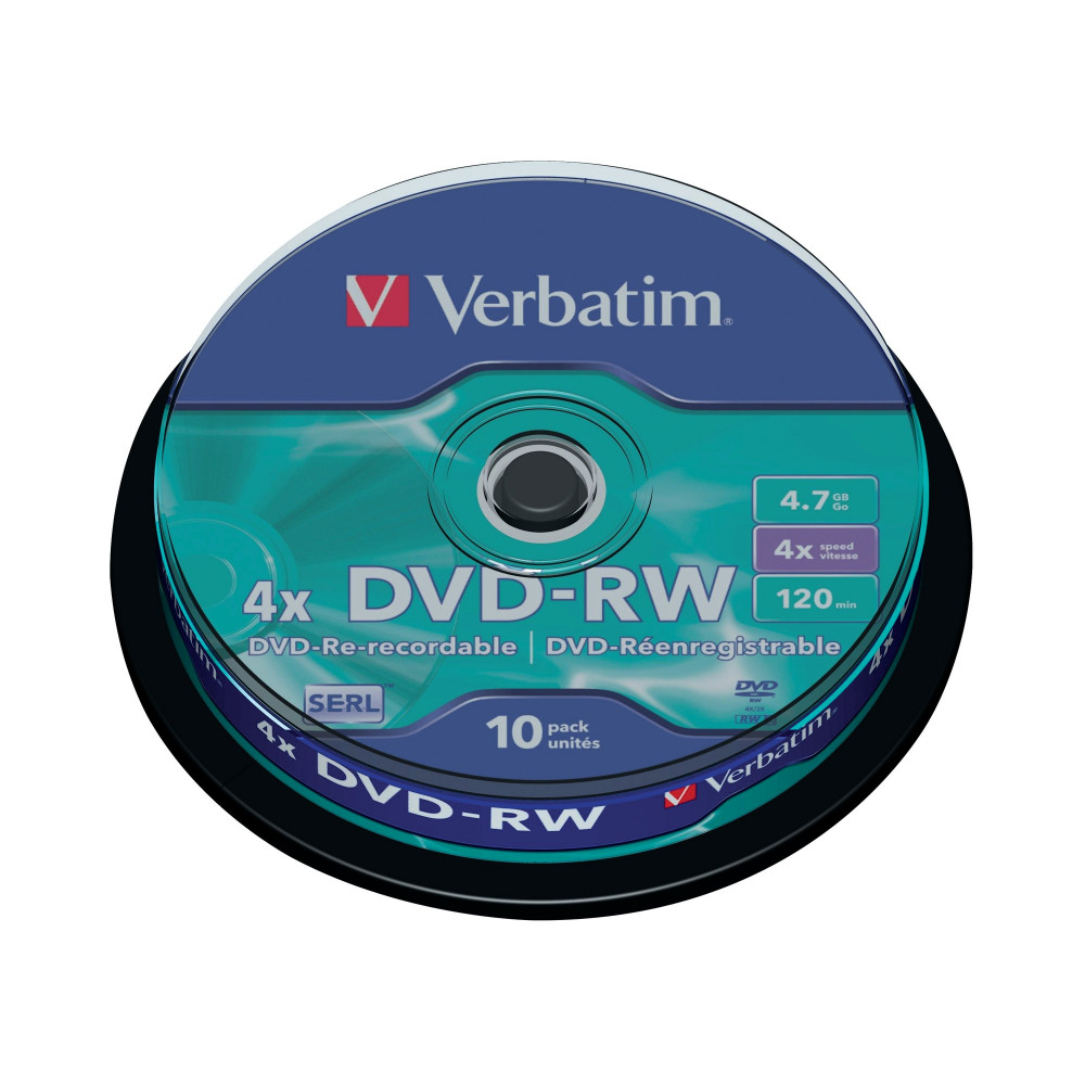 VERBATIM DVD RW 4X SPINDLE PK10
