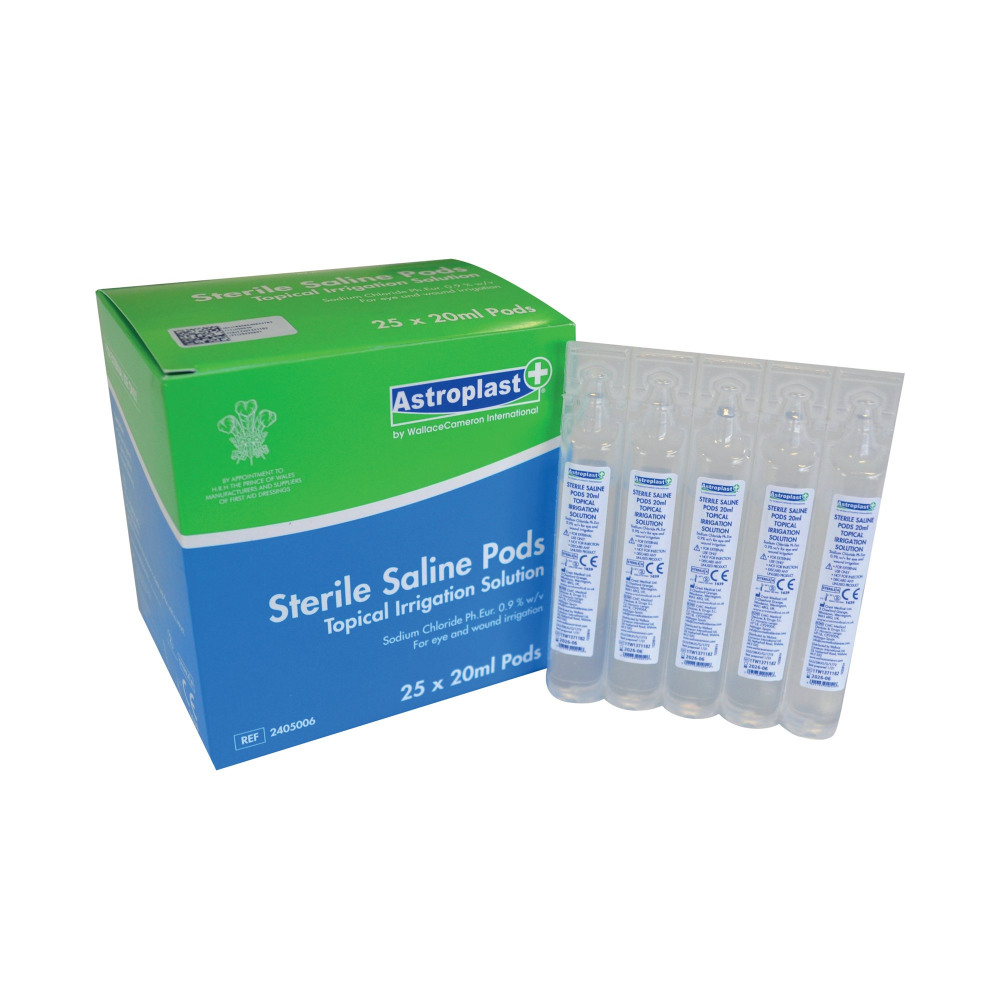 WALLACE SALINE EYE PODS 20ML PK25