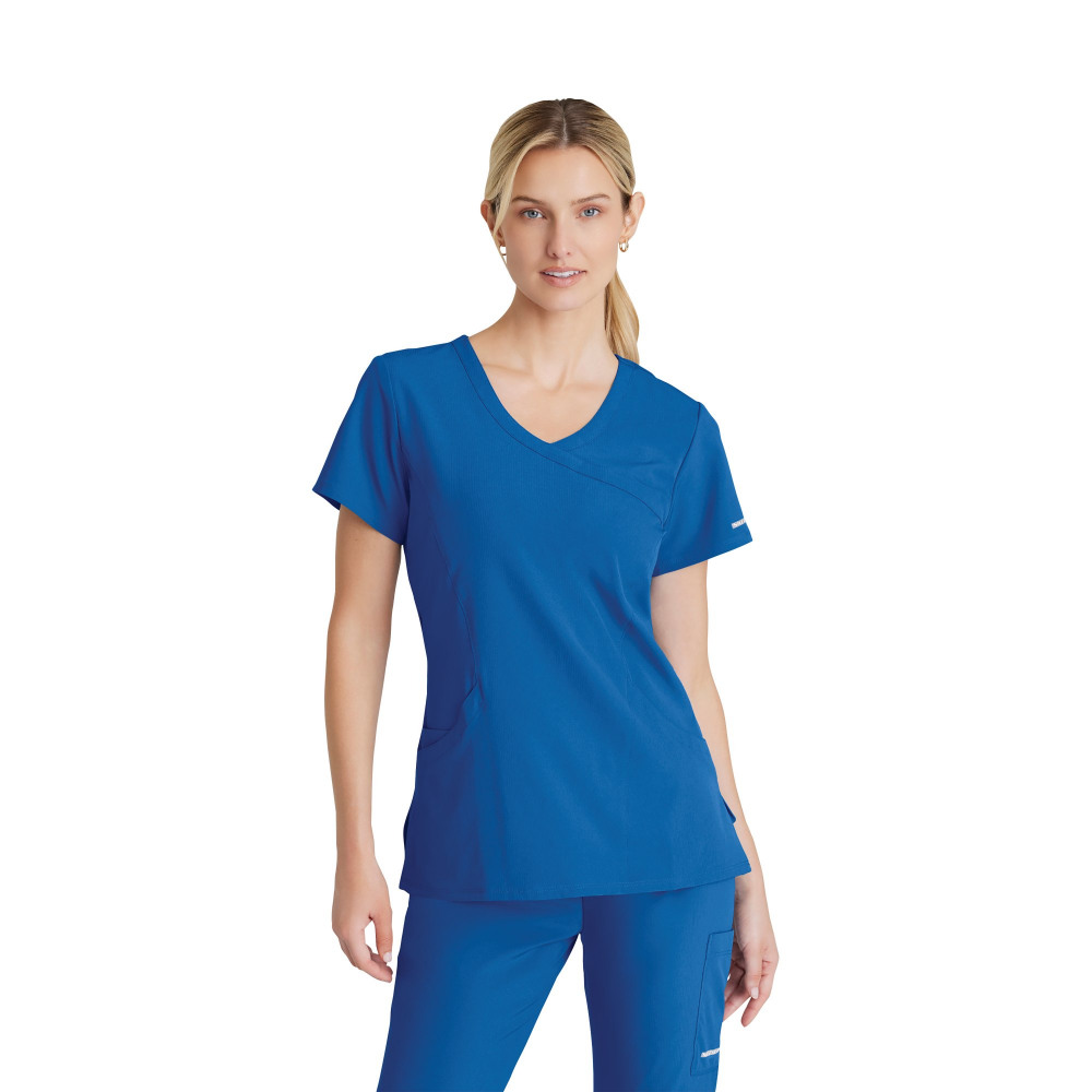 SK102 FEMALE SCRUB TOP ROYAL BLUE XL