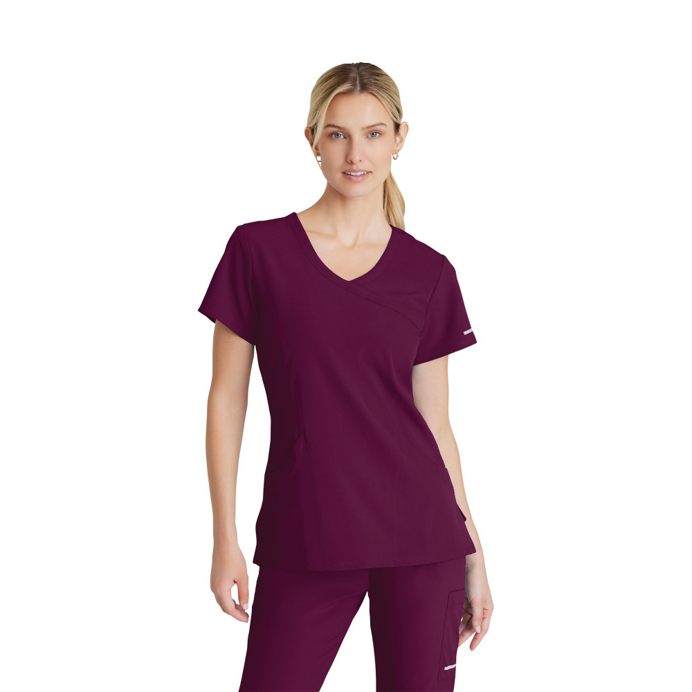 SK102 FEMALE SCRUB TOP WINE 4XL