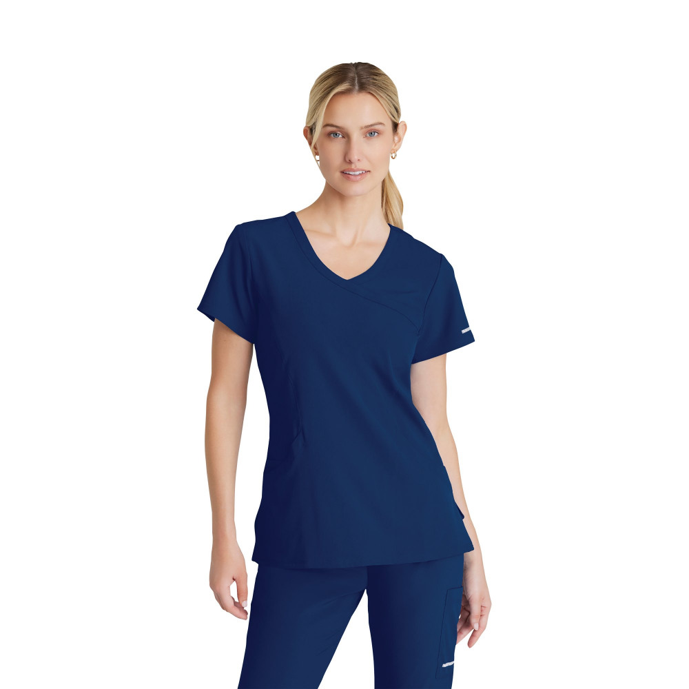 SK102 FEMALE SCRUB TOP NAVY 3XL