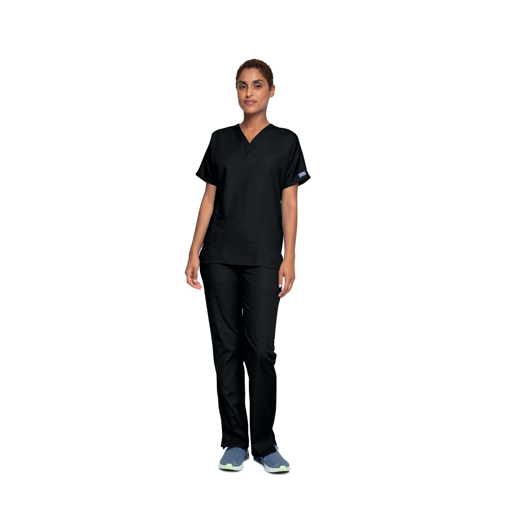 4700 UNISEX SCRUB TOP BLACK 4XL