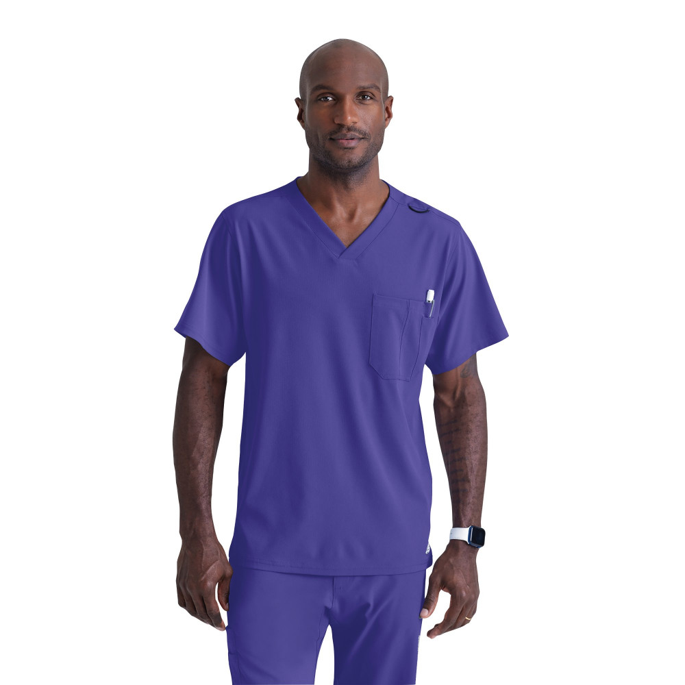 SK0112 UNISEX V SCRUB TOP GRAPE 3XL