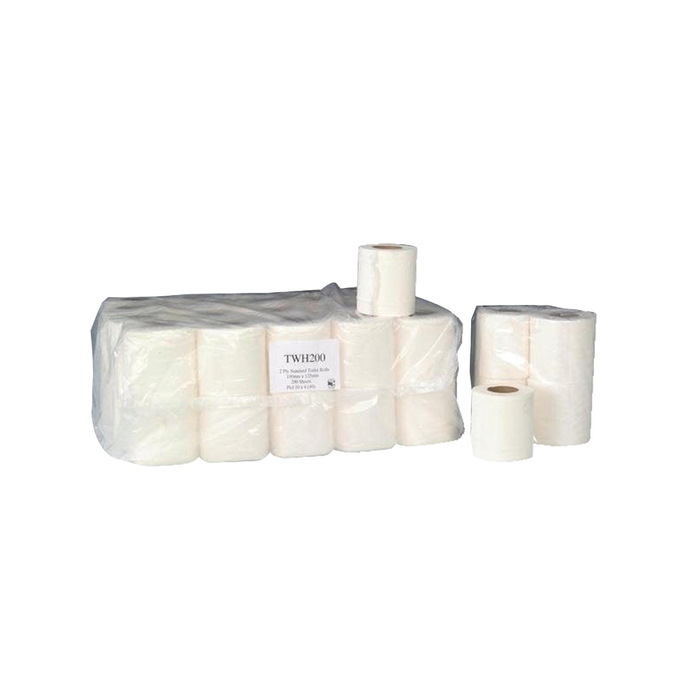 2 PLY TOILET ROLL 200SHT PK36