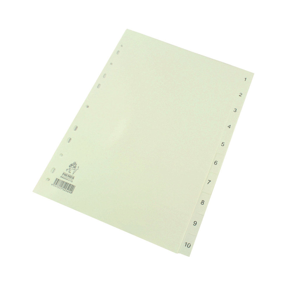 A4 WHITE 1-10 POLYPROPYLENE