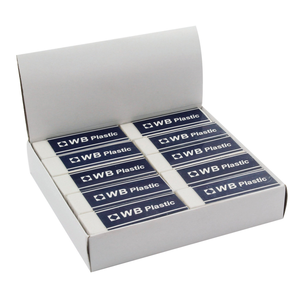 WHITE PENCIL ERASERS PK20