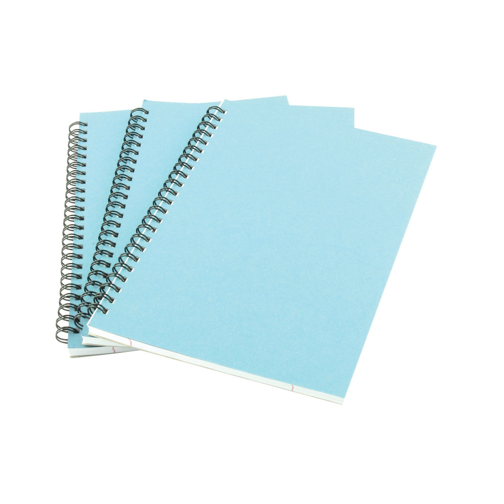 A5 SPIRAL PAD 80 LEAF BLUE PK12