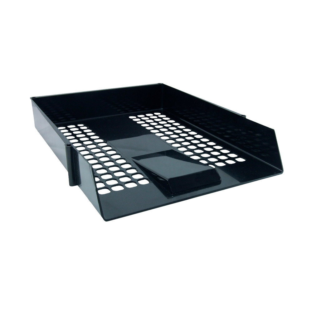 BLACK PLASTIC LETTER TRAY PK12