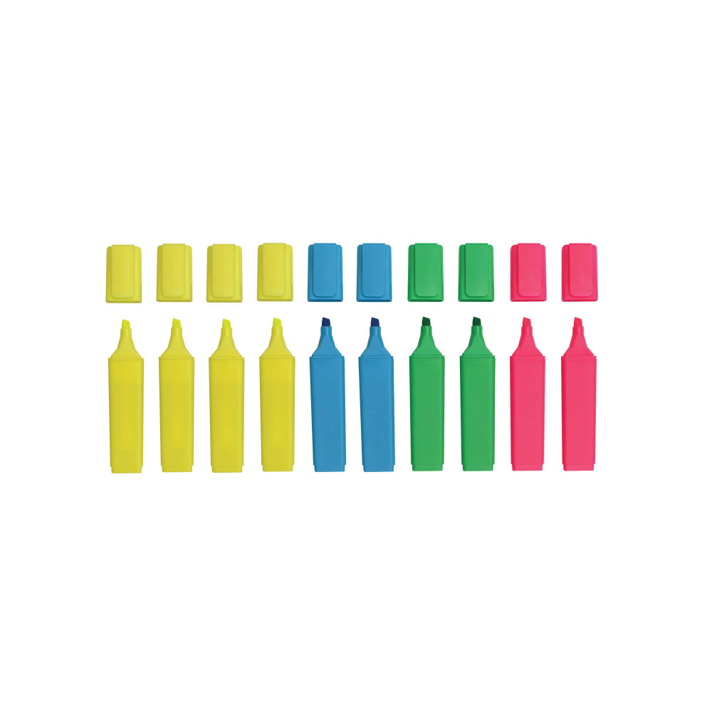 HI-GLO HIGHLIGHTER PENS AST PK10