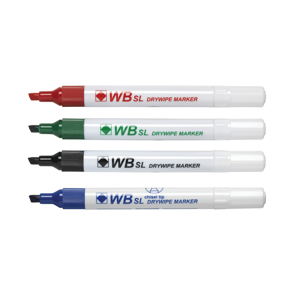 AST WHITEBOARD MARKERS CHISEL PK4